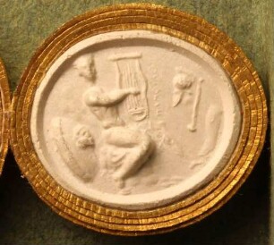 Achilles, auf der Leier spielend (Daktyliothek, Zweites Historisches Tausend)