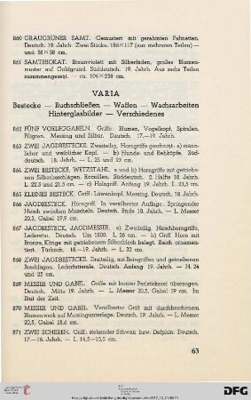 Varia (Nr. 862-952)