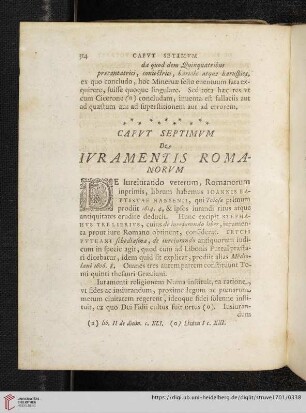 Capvt septimvm: De Ivramentis Romanorvm