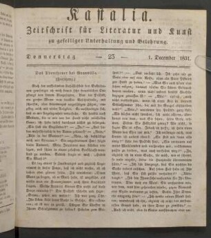 Ausgabe vom 28. November 1831.
