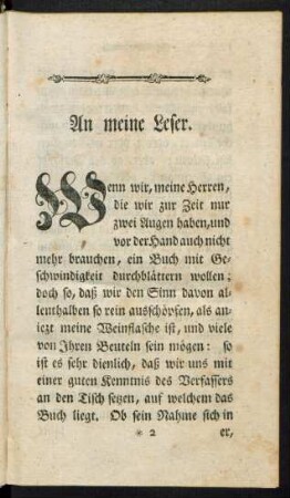 An meine Leser.