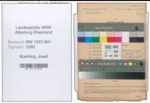 Entnazifizierung Josef Koehling , geb. 03.04.1904 (Musiklehrer)