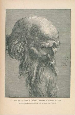 Fig. 98. - Tête d'apôtre, dessin d'Albert Durer