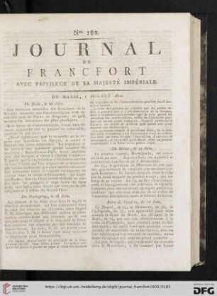 Juillet (Nro. 182 - Nro. 211)