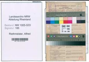 Entnazifizierung Alfred Riethmeister , geb. 26.07.1892 (Studienrat)
