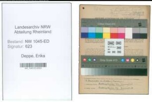 Entnazifizierung Erika Deppe , geb. 19.10.1911 (Lehrerin)