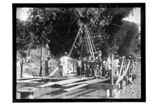 Brückenbau : Thailand. Brückengründung