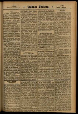 Zweite Ausgabe vom Donnerstag, den 27. März 1913.