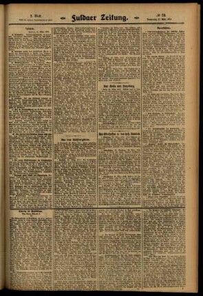 Zweite Ausgabe vom Donnerstag, den 27. März 1913.