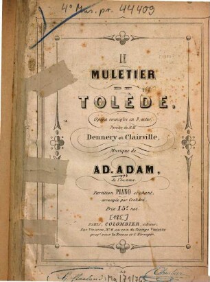 Le muletier de Tolède : opéra comique en 3 actes
