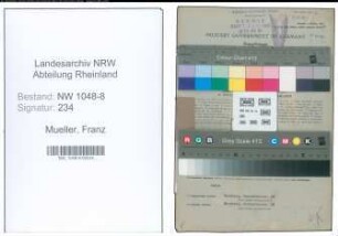 Entnazifizierung Franz Mueller , geb. 27.09.1901 (Ingenieur)