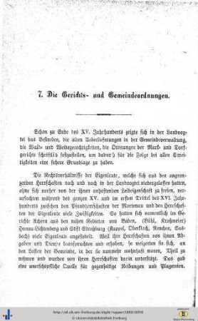 Die Gerichts- und Gemeindeverordnungen.