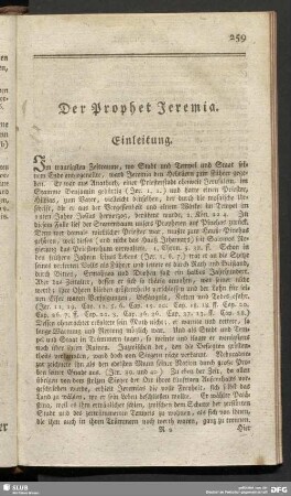 Der Prophet Jeremia
