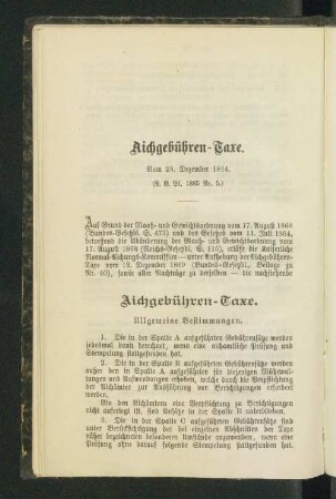 Aichgebühren-Taxe.