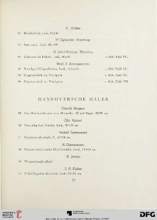 Hannoversche Maler (Nr.89-100)