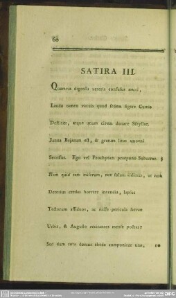 Satira III.