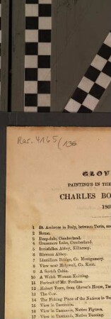 Glover's Paintings in the possession of Charles Bowles, Esq., 1868