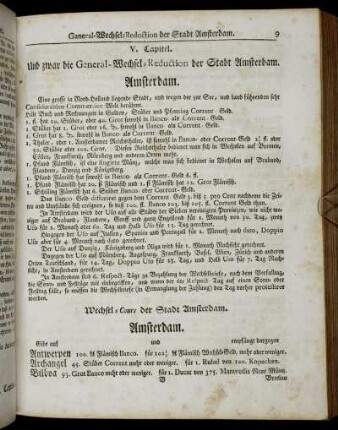 [General-Wechsel-Reduction der Stadt] Amsterdam. - Augspurg.