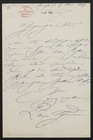 Brief an Unbekannt : 27.12.1857