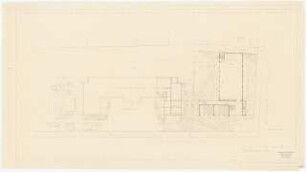Evangelisches Gymnasium »Zum Grauen Kloster«, Berlin-Wilmersdorf Erweiterungsbau: Lageplan 1:200 Turnhalle und Klassen mit Erdgeschossgrundriss