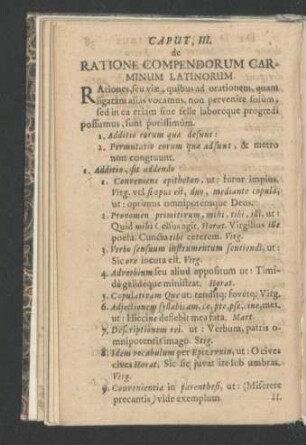 Caput III. de Ratione Compendorum Carminum Latinorum.