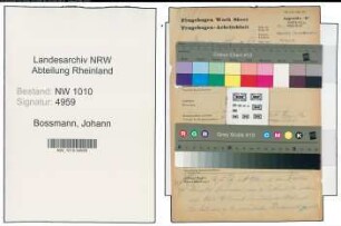 Entnazifizierung Johann Bossmann , geb. 14.05.1889 (Bauunternehmer)
