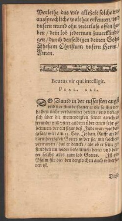 Beatus vir qui intelligit. Psal. XLI.