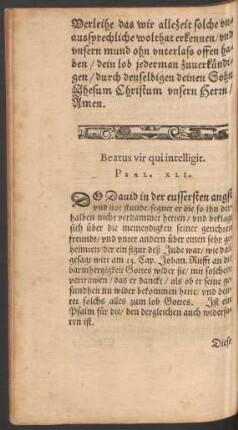 Beatus vir qui intelligit. Psal. XLI.