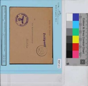 Dienstbrief, Schiffsname/Landeinheit: Marine Intendantur-Dienststelle Libau, Feldpostnr. 34583; Frankatur, Mi.-Nr.: [Keine]; Poststempel: 20.2.42.-8; Nebenstempel: Dienststelle Feldpost-Nr. 34583B