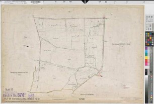 Walstedde (Drensteinfurt), Flurbereinigung Walstedde, Bl. 22 Zuteilungskarte Walstedde Flur 38, Drensteinfurt Flur 58, Herbern Flur 8