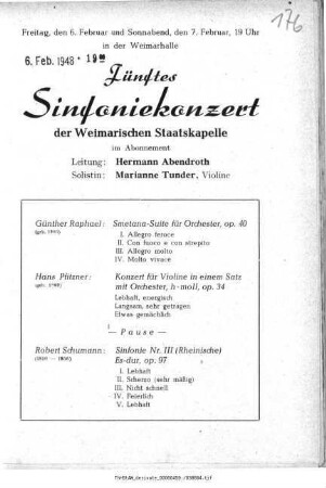 Fünftes Sinfoniekonzert