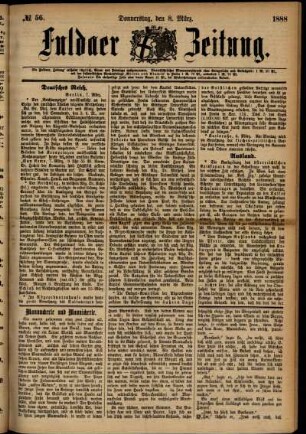 Ausgabe vom Donnerstag, den 08. März 1888.