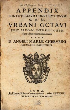 Appendix Pontificiarum constitutionum Urbani VIII.