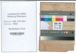 Entnazifizierung Erich Biederbeck , geb. 17.05.1914 (Gerichtsrat)