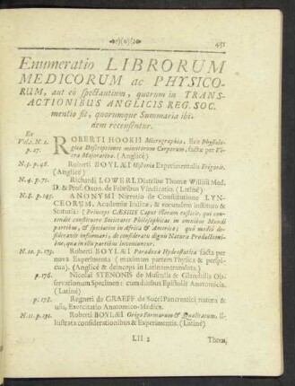 Enumeratio Librorum Medicorum ac Physicorum ...