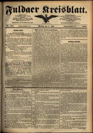 Ausgabe vom Montag, den 17. Juli 1905.