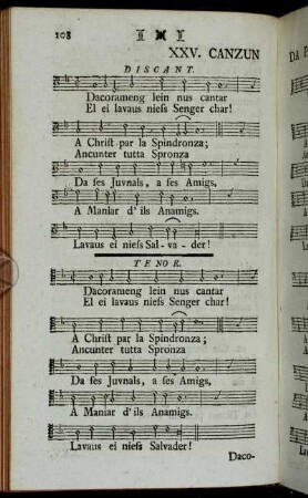 XXV. Canzun Da Pascas