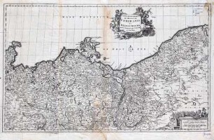 Carte Geographique du Duché de Pomeranie, et Mecklenbourg ; mise en lumiere par N. Visscher