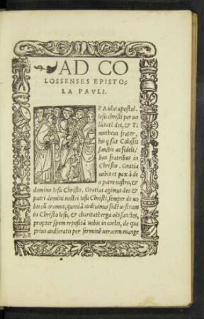 Ad Colossenses Epistola Pauli.