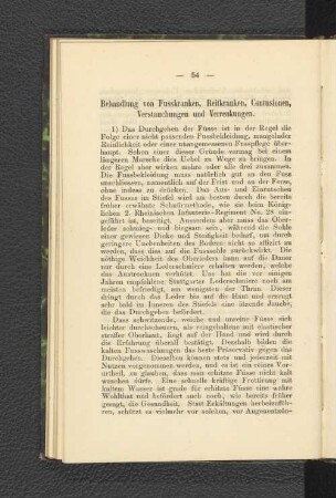 Behandlungen von Fusskranken, Reitkranken, Contusionen, Verstauchungen und Verrenkungen.