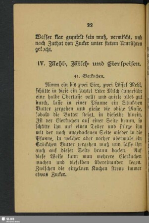 IV. Mehl, Milch- und Eierspeisen