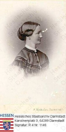 Wiener, Elisabetha geb. v. Bechtold (+ 1896) / Porträt, im Profil, Brustbild