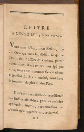 Épitre à Cesar D***, mon neveu