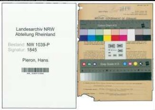 Entnazifizierung Hans Pieron , geb. 24.11.1911 (Kaufmann)