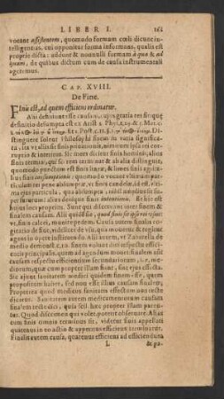 Cap. XVIII. De Fine.