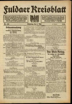 Ausgabe vom Dienstag, den 02. Juli 1918.