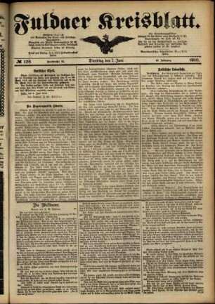 Ausgabe vom Dienstag, den 07. Juni 1910.