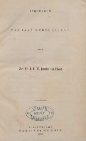 Indrukken van Java medegebragt