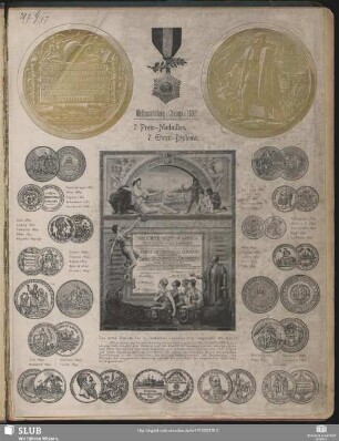 Weltausstellung Chicago 1893. 2 Preis-Medaillen. 7 Ehren-Diplome