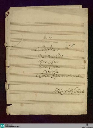 Symphonies - Don Mus.Ms. 1594 : F; BenP 140A